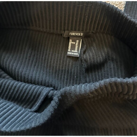 Forever 21 Women Black Accordion Pleat High Waist Wide Leg Trouser Pants XS - Picture 4 of 4